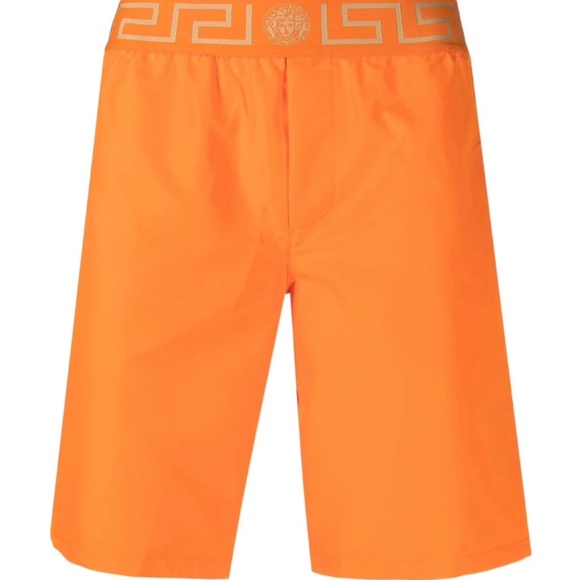 Versace Greca Waistband Swim Shorts - Picture 1 of 5
